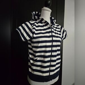 Bill Blass Kids Striped Hoodie Vest